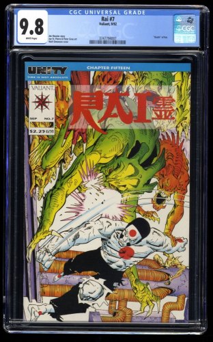 Rai #7 CGC NM/M 9.8 White Pages Death of Rai!