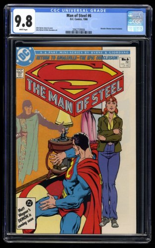 Cover Scan: Man of Steel #6 CGC NM/M 9.8 White Pages Superman Appearance! - Item ID #214402