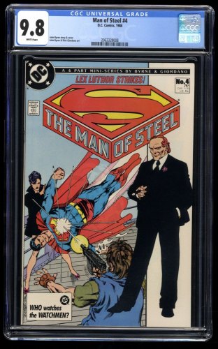 Man of Steel #4 CGC NM/M 9.8 White Pages Superman Appearance!