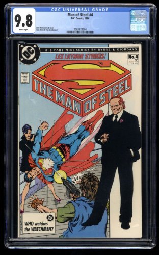 Man of Steel #4 CGC NM/M 9.8 White Pages Superman Appearance!