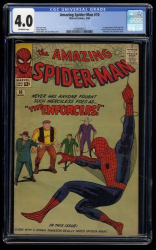Amazing Spider-Man #10 CGC VG 4.0 Off White 1st Appearance Enforcers!