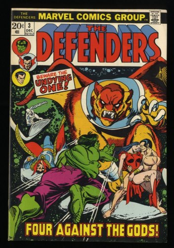 Defenders #3 VF- 7.5 Nameless One Silver Surfer Hulk Appearance! 1972!