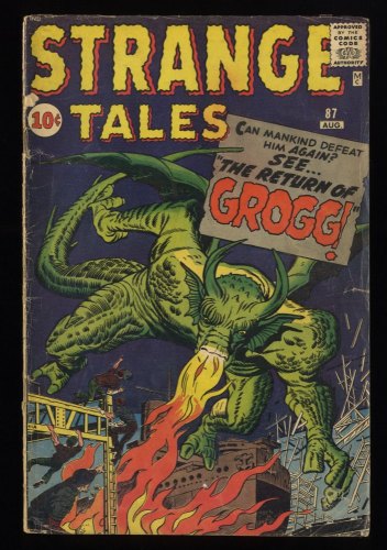 Strange Tales #87 GD+ 2.5 Jack Kirby!  Steve Ditko! 1961!