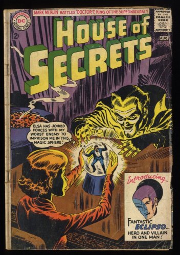 Cover Scan: House Of Secrets #61 GD- 1.8 Origin and 1st Appearance Eclipso! Silver Age! - Item ID #215287