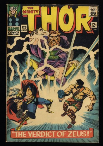 Thor #129 VG+ 4.5 1st Appearance Ares Zeus Hercules!