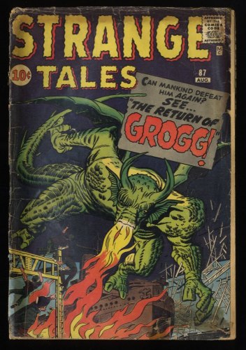 Cover Scan: Strange Tales #87 Fair 1.0 Jack Kirby!  Steve Ditko! 1961! - Item ID #215624