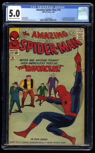 Amazing Spider-Man #10 CGC VG/FN 5.0 1st Appearance Enforcers!