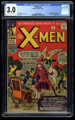 X-Men (1963) #2 CGC GD/VG 3.0 1st Appearance Vanisher! 2nd Appearance X-Men!
