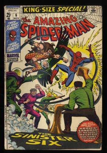 Cover Scan: Amazing Spider-Man Annual #6 VG+ 4.5 Sinister Six Appearance! - Item ID #222293