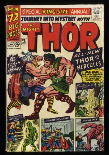 Journey Into Mystery Annual #1 GD+ 2.5 Thor 1st Appearance Hercules!