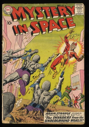 Cover Scan: Mystery In Space #54 GD+ 2.5 2nd Adam Strange in title! - Item ID #223244