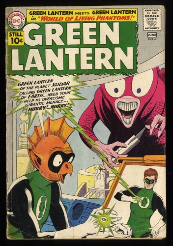 Green Lantern #6 VG- 3.5 1st Appearance of Tomar! 1961!