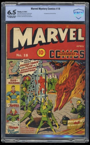 Marvel Mystery Comics #18 CBCS FN+ 6.5 Full Page Ad for Sub-Mariner Comics #1!