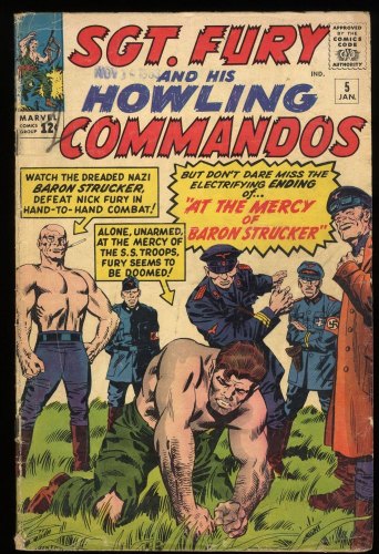 Cover Scan: Sgt. Fury and His Howling Commandos #5 VG- 3.5 1st Baron Strucker! - Item ID #225652