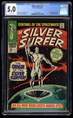 Silver Surfer (1968) #1 CGC VG/FN 5.0 Off White Origin Issue! 1st Solo Title!