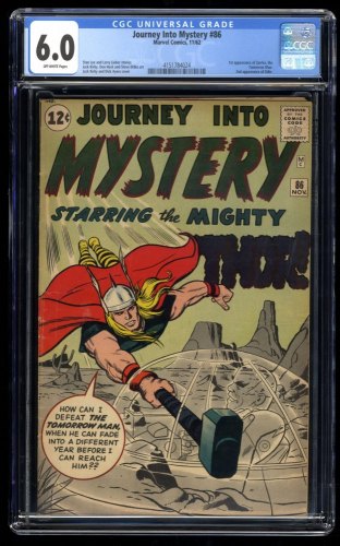 Journey Into Mystery #86 CGC FN 6.0 1st Zaarko, Tomorrow Man 2nd Odin!