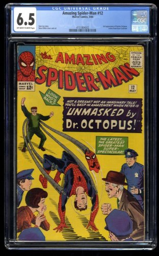 Amazing Spider-Man #12 CGC FN+ 6.5 3rd Appearance Doctor Octopus!