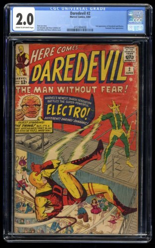Daredevil #2 CGC GD 2.0 2nd Appearance Daredevil and Electro!