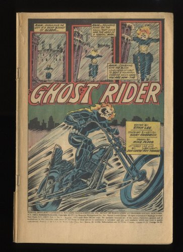 Cover Scan: Marvel Spotlight #5 Coverless Complete 1st Appearance Ghost Rider! Ploog Cover - Item ID #228081