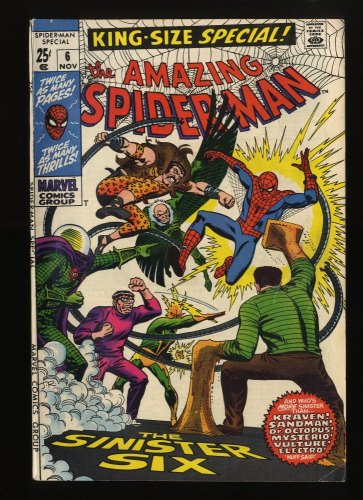 Amazing Spider-Man Annual #6 FN+ 6.5 Sinister Six Appearance!