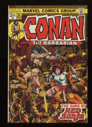 Cover Scan: Conan The Barbarian #24 VF+ 8.5 1st Full Appearance Red Sonja! - Item ID #228149