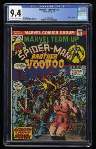 Marvel Team-up #24 CGC NM 9.4 Bondage Cover! Brother Voodoo Appearance!