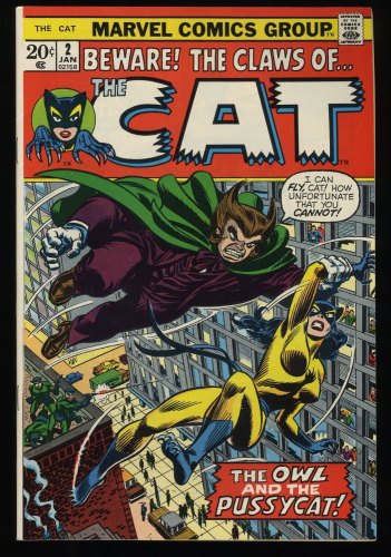 Cat (1972) #2 VF/NM 9.0 The Owl and the Pussycat! John Romita Sr! Severin Art!