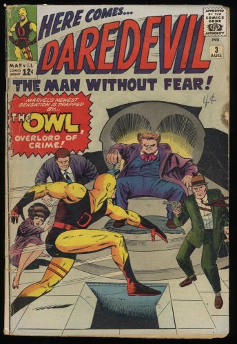 Daredevil (1964) #3 GD 2.0 1st Appearance and Origin of the Owl!