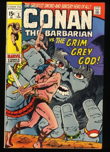 Conan The Barbarian #3 VF+ 8.5 Barry Windsor-Smith Art!!
