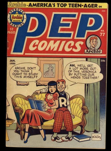 Pep Comics #77 VG+ 4.5 Dance Your Troubles Away! Bob Montana Cover Art!