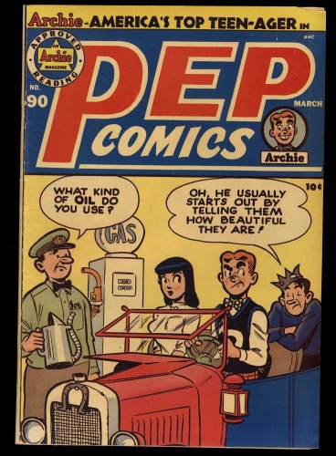Cover Scan: Pep Comics #90 FN 6.0 Winter Carnival! Jughead! Joe Edwards Art! - Item ID #229949