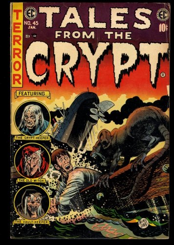 Tales From The Crypt #45 VG 4.0 Jack Davis Cover Art Pre-code Horror!