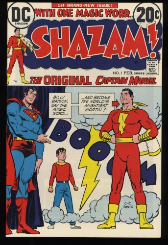 Shazam! (1973) #1 NM- 9.2 Origin and Return Captain Marvel! C. C. Beck Cover!