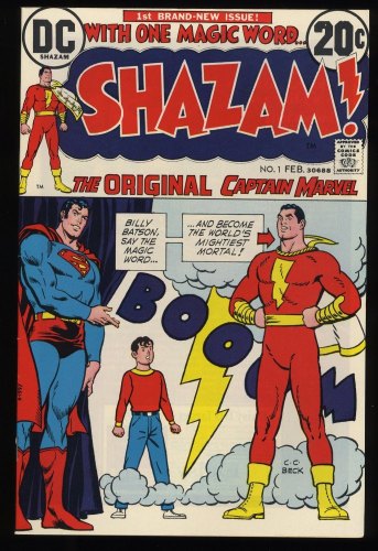 Cover Scan: Shazam! #1 VF+ 8.5 Origin and Return Captain Marvel! C. C. Beck Cover! - Item ID #230706