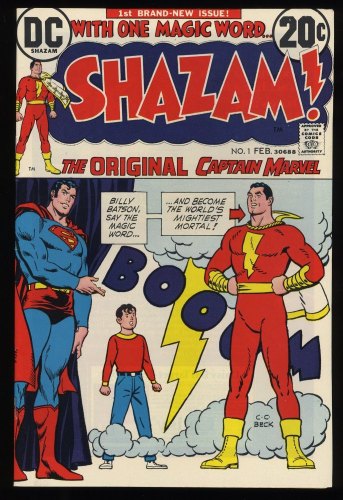 Cover Scan: Shazam! #1 NM 9.4 Origin and Return Captain Marvel! C. C. Beck Cover! - Item ID #230713