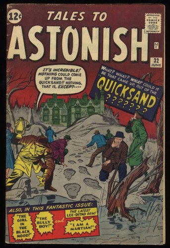 Tales To Astonish #32 FN- 5.5 Pre-Hero Marvel! Stan Lee Jack Kirby!