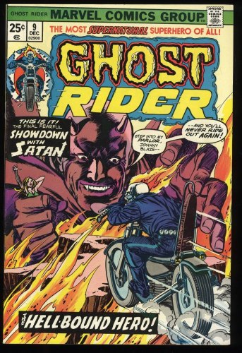 Ghost Rider (1973) #9 VF/NM 9.0 The Hell-Bound Hero! Gil Kane Cover!