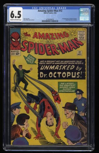 Amazing Spider-Man #12 CGC FN+ 6.5 3rd Appearance Doctor Octopus!