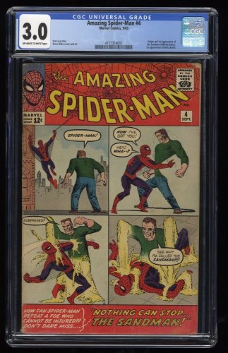 Amazing Spider-Man #4 CGC GD/VG 3.0 Off White to White 1st Appearance Sandman!