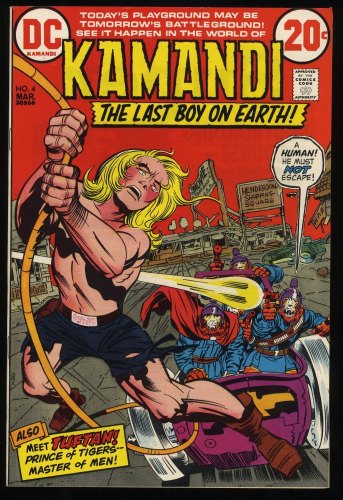 Cover Scan: Kamandi, The Last Boy on Earth #4 NM 9.4 The Devil's Arena! Jack Kirby Art! - Item ID #233290