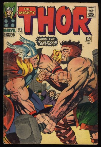 Cover Scan: Thor #126 VG+ 4.5 1st issue Hercules Cover! Whom the Gods Would Destroy! - Item ID #234836