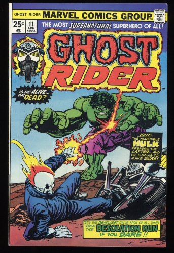 Ghost Rider #11 VF/NM 9.0 vs. Hulk! Desolation Run! Gil Kane Cover!