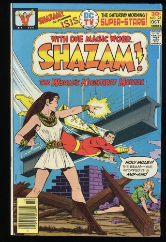 Cover Scan: Shazam! #25 FN+ 6.5 1st Appearance Isis! Kurt Schaffenberger Cover! - Item ID #235854