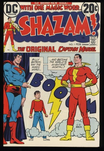 Cover Scan: Shazam! #1 VF/NM 9.0 Origin and Return Captain Marvel! C. C. Beck Cover! - Item ID #235868