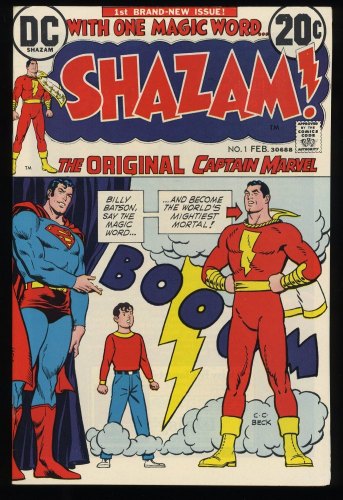 Cover Scan: Shazam! #1 VF/NM 9.0 Origin and Return Captain Marvel! C. C. Beck Cover! - Item ID #235874