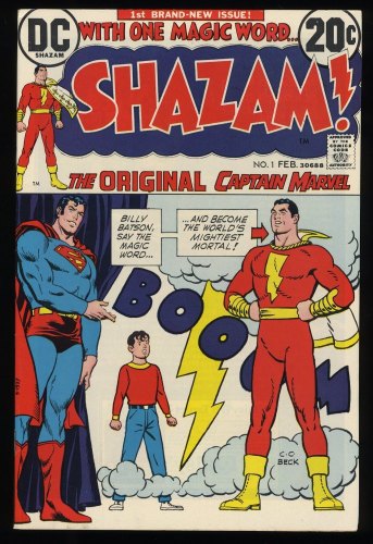 Cover Scan: Shazam! (1973) #1 VF/NM 9.0 Origin and Return Captain Marvel! C. C. Beck Cover! - Item ID #235875