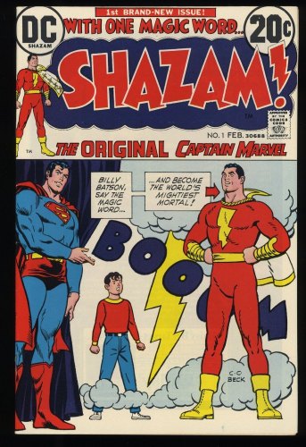 Cover Scan: Shazam! #1 NM- 9.2 Origin and Return Captain Marvel! C. C. Beck Cover! - Item ID #235876