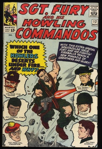 Sgt. Fury and His Howling Commandos #12 FN+ 6.5 Jack Kirby Art!