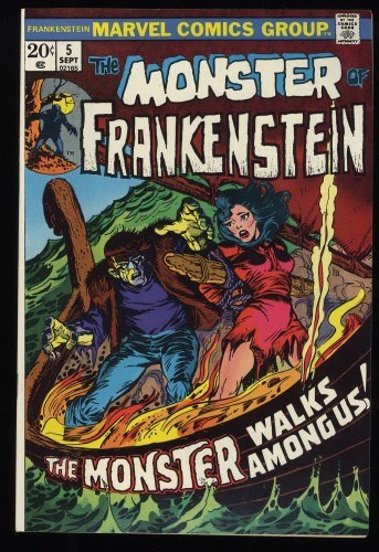 Cover Scan: Frankenstein #5 NM- 9.2 Monster Walks Among Us! Mike Ploog Cover!  - Item ID #236091