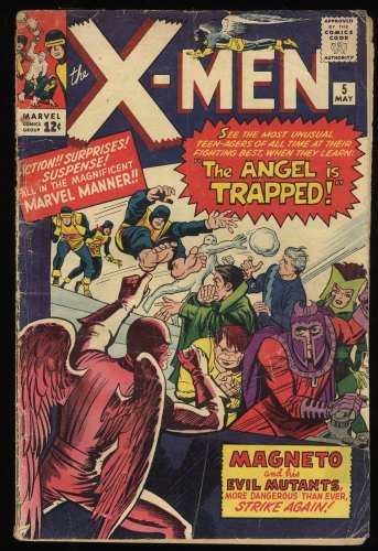 X-Men #5 FA/GD 1.5 3rd Appearance Magneto! 2nd Scarlet Witch!